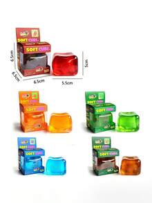 Large Ice Cube Squeeze Toy, Fun Handheld Novelty Toy, Suitable For Anxiety Relief, Party Favors, Gift Bag Fillers, Suitable For Teens And Office Workers, Birthday/Holiday Gifts - Multicolor - View 7