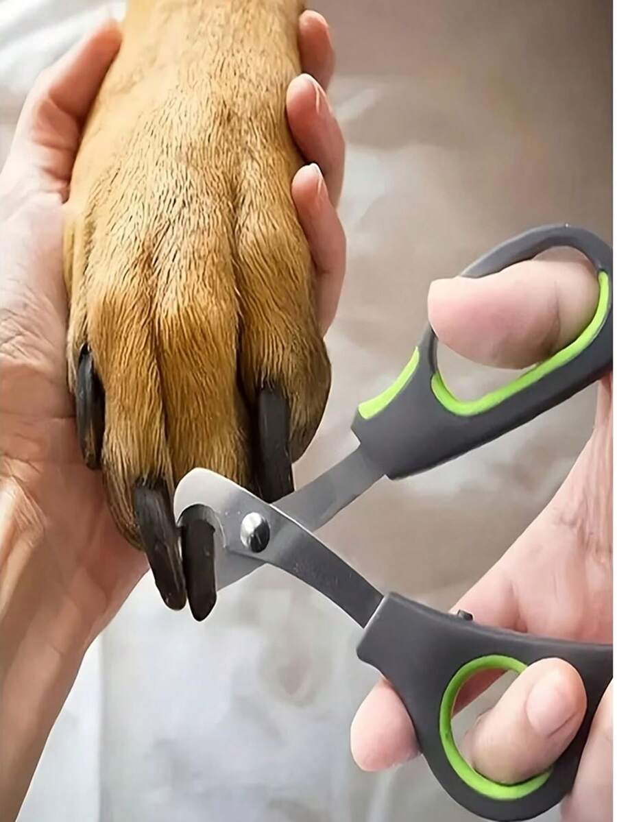 2 buah Gunting Kuku Hewan Peliharaan Stainless Steel Hitam & Hijau, Cocok untuk Perawatan Anjing & Kucing, Cocok untuk Anak Anjing, Mudah Digunakan dan Dibersihkan, Untuk Penggunaan Sehari-hari dan Liburan - lubang tunggal - View 1