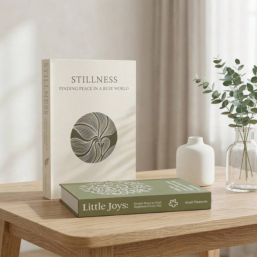 2pcs Paper Faux Books Home Decor, Modern Minimalist Coffee Table Decor, Bedside Table Decor, Bookshelf Decor, Unpainted Paper Bookends, Suitable For Christmas, Halloween, Thanksgiving, Easter, Durable Paper Decor, Book Decor