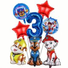 Hasbro 卡通狗箔號數字氣球套組，1歲生日派對裝飾，可愛狗形藍色數字氣球，嬰兒派對場景佈置 - 查看 17