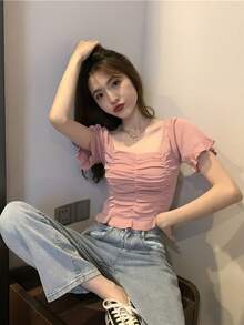 Women Tops - Yellow - View 6