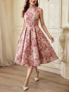 Women Midi Dresses - 淡粉紅色 - 查看 7