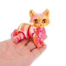 3D Printed Cat Model (Random Color), Desktop Decompression Decor, Toy, Creative Healing Gift, Multi-Scene Applicable, Birthday Gift, Room Decor - Multicolor - View 6