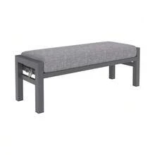 Garden Dining Set, Patio Furniture, 8 People, Corner Configuration, Galvanized Iron, Glass Tabletop, Hand-Braided PE Rope, Including Table, Benches And Sofas, Grey - Grey - View 11