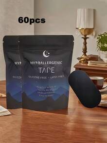 30pcs/60pcs Seamless Muscle Self-Adhesive Stickers - Black Breathable Muscle Effect Patches Tape With Starry Sky Pouch, Securely Fixed, Easy Removal, Suitable For Daily Sports And Multiple Uses/The Product Is Not Intended To Be Affixed To The Mouth - Black - View 10