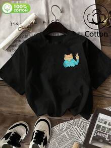 T-shirt 100% cotone con una stampa unica di conigli portoricani "DtMF" e rane divertenti, perfetta per l'estate, l'inverno, festival, feste, spiaggia e matrimoni. - nero - Visualizzare 6