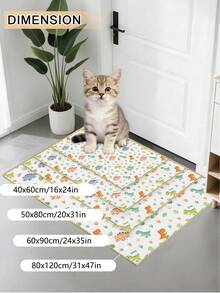 1PC Cartoon Patterned Children'S Carpet, Polyester Game Mat, Anti Suitable For Children And Teenagers' Daily Play In Bedrooms And Living Rooms - Multicolor - View 4