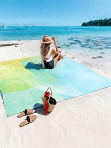 1 buah Tikar Piknik/Handuk Pantai Luar Ruangan Tahan Air dan Anti Pasir dengan Motif Digital, Pola Modis dan Segar, Cocok untuk Berkemah dan Piknik - MultiWarna - View 3