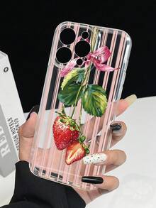 1 chiếc ốp lưng điện thoại chống rơi dày dặn, thời trang, dễ thương kiểu Hàn Quốc, họa tiết nơ dâu tây và dòng chữ "S23/S24/S25", tương thích với các dòng điện thoại Apple Series 11/12/13/14/15/16/17/16pm/17pm [Phiên bản quốc tế, không phải phiên bản nội địa] Galaxy A06/A16/A26/A25/A35/A53/A54/A55/S23/S24/25ULTRA - Nhiều màu - Xem 4