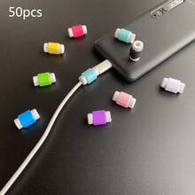 5/10/20/30/50pcs Candy Color Data Cable Protector, Silicone Anti-Bending Charging Cable Sleeve, Universal Anti-Aging & Anti-Crack Protector, Multiple Colors Available - Multicolor - View 14