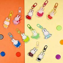 MIFFY سلاسل مفاتيح ميفي الرسمية المعتمدة متعددة، إكسسوارات حقيبة، مزيج من الخرز + القماش + الأكريليك لتزيين الحقيبة، ديكور يومي محمول، مناسب للحقائب والمفاتيح والهواتف، للبالغين فقط، 14+ - حقيبة مفاجأة بقلادة مركبة - مشاهدة 4