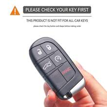 Bao da bảo vệ chìa khóa xe hơi bằng silicon cho Grand Cherokee Compass Dodge Charger Chrysler 200 300 300C, phụ kiện ô tô. - A - Xem 6