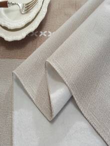 PVC Composite Flannel Imitation Cloth Printed Tablecloth, Waterproof And Oil-Proof - Brown - View 7