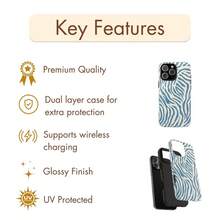24h Shipping From DE Apple 17 16 15Pro Max PlusBlue Zebra Print Phone Case, Light Blue Soft Aesthetic, Pastel Animal Print Cover For IPhone 17 16 15 14 13 12 11 Air Pro Max Plus SamsungSamsung 23 24 25 26 - 1 Piece Of Picture Color - View 7