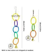 1 pieza Juguete de loro Anillo colgante colorido, para masticar, jugar, aliviar el aburrimiento, escalar - Multicolor - Ver 17
