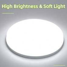 CANMEIJIA 1pc Modern LED Ceiling Light, Round/Square Ceiling Lamp, 110V/220V, 20W/30W/40W/50W, 6500K Cool White, Ultra-Thin Ceiling Light, Flicker-Free, Suitable For Bedroom, Living Room, Kitchen - Round Ceiling Light - View 4
