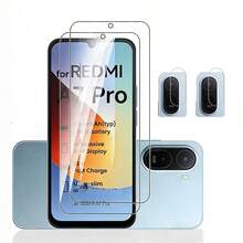 4件/包，適用於 Redmi Note 13 Pro+/14 Pro/14 Pro 4G/14 Pro 5G/14 Pro+/15 4G/15 5G/15 Pro 4G/15 Pro 5G/15 Pro+/14 4G/14 5G/15 Pro/15 Pro+/13C/14C/15C/A5/15/A7 Pro，2片高清鋼化玻璃螢幕保護貼 + 2片高清透明鋼化玻璃鏡頭保護貼，全覆蓋鋼化玻璃螢幕保護貼，含高清邊膠 - 無色 - 查看 28
