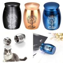 Small Urns For Human Pet Ashes Carving Candles Pattern Mini Urn For Ashes Keepsake Cremation Urns Memorial Ashes Holder - Multicolor - View 1