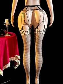 Sexy Fishnet Bodystocking, Hollow Out Sheer Temptation Crotchless For Men - Black - View 8