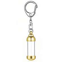 Pendants - Rose Gold Aluminum Alloy Cylindrical Glass Tube Keychain - View 8