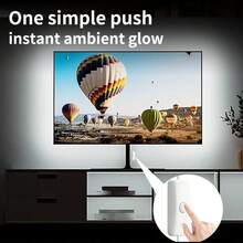 LITSHOW Punktloser COB LED Lichtstreifen, USB-betrieben Unterbauleuchte mit integriertem Schalter, flexibler nahtloser LED Streifen, geeignet für Küchenschränke, Schreibtische, Kleiderschränke, Schminkspiegel, selbstklebend (Warmweiß/Kaltweiß) - Druckknopfschalter - Übersicht 3