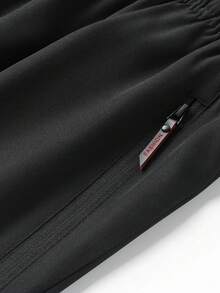 Celana Kasual Pria Ukuran Besar - Celana Jogger Longgar Ukuran Besar dari Kain Tebal Tidak Melar, Celana Olahraga Ukuran Besar Warna Hitam - Hitam - View 8