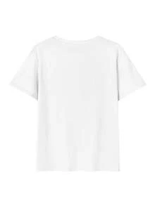 200g 100% Cotton T-Shirt, 2026 Summer Fashion Printed Short-Sleeve T-Shirt, Couple Style, Innerwear, Outerwear, Office Casual Round Neck Short-Sleeve Top - White - View 4