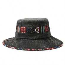 European And American Style New Washed Distressed Bucket Hat Summer Outdoor Travel Hiking Boonie Hat For Men - A - View 3