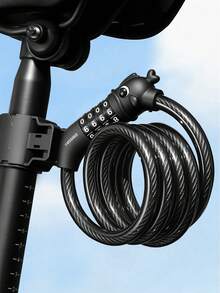 1pc TOSUOD Heavy Duty 5-Digit Combination Bicycle Lock With Steel Cable, Password And Lock Shackle - Anti-Theft Black Security Lock, Suitable For Motorcycle, Trailer, RV - Multicolor - View 11