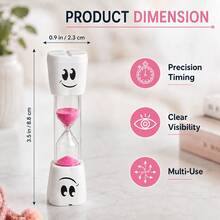 2pcs Smiling Teeth 2min/3min , Multicolor Toothbrush , Compact Fun , Cartoon Creative 2min Timer Ornament, Toothbrushing Timer, Office Desk Ornament, Kitchen Timer - Desktop Ornaments - View 3