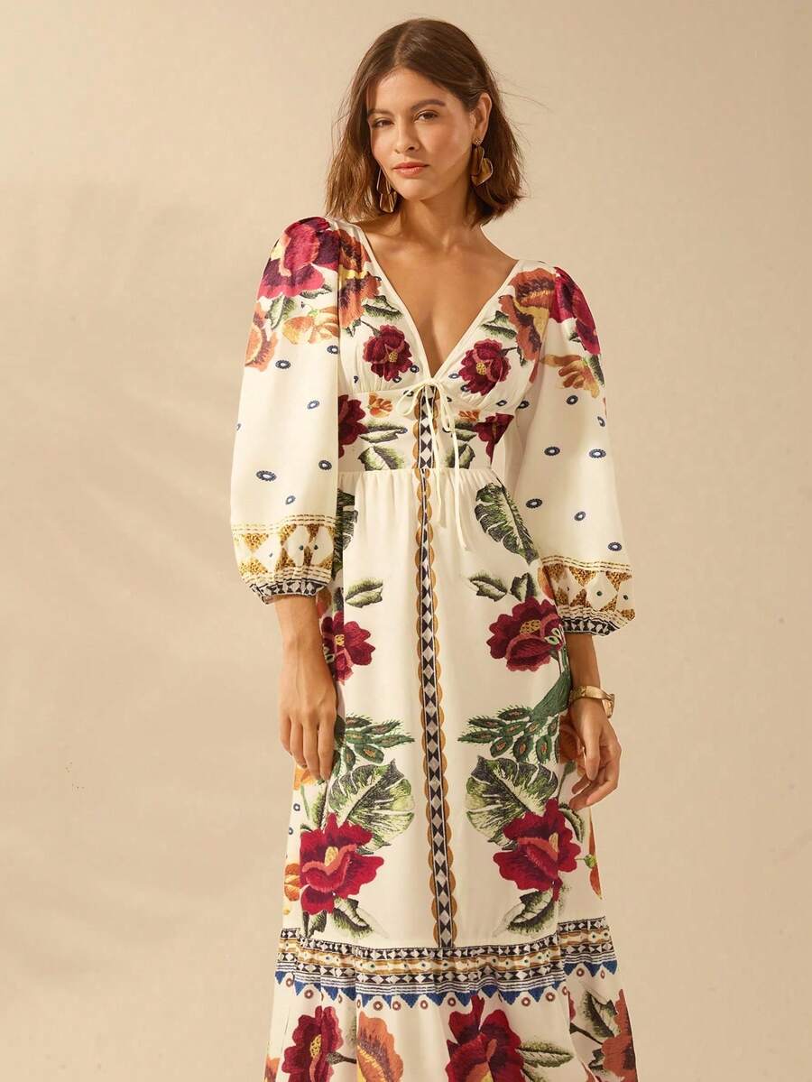 Women Midi Dresses - Multicolor 2 - View 1