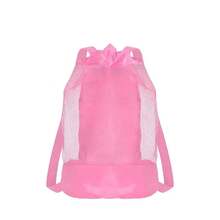 1 Children's Beach Backpack, Waterproof, With Adjustable Drawstring, For Collecting Shells And Storing Toys. - 粉色 - 查看 1