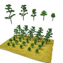 20/25/27入/袋 4-12CM 混裝人造微型植物樹組 DIY 景觀模型場景假樹景觀配件 - As photos - 查看 4