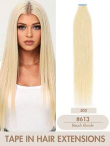 20pcs Tape-In Hair Extensions, Real Human Hair, 12-24 Inches, Invisible Double-Sided Tape-In Hair Extensions, Tape-In Real Human Hair Extensions, Christmas Hair Extensions - Multicolor - View 61