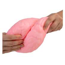 Large Brain-Shaped Stress Relief Sensory Toy, Adult Anxiety Relief & Neurological Disorder Relief Toy, Party Favor Bag Filler, Classroom Prize & Prank Gift - Watermelon Pink - View 6