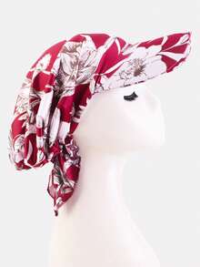 1pc Women's Wide Brim Headscarf Hat, Outdoor Sun Protection Hijab Turban, Suitable For Daily Use - Multicolor - View 13
