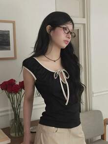 Women Tops - Black - View 1