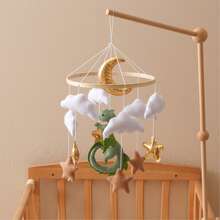 Móvil de cuna hecho a mano para bebé, con tema de animales interesante, desarrollo, mejora la coordinación mano-ojo, adecuado para la decoración de la guardería, mejor regalo para la interacción entre padres e hijos, cumpleaños, Navidad - Multicolor - Ver 6