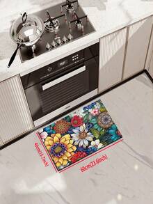 1/2pcs Bohemian Style Kitchen Mat Set, Pop Art Mandala Pattern Kitchen Rug And Mat, Non-Slip Washable, Bohemian Rustic Style Long Runner, Rubber Backing, Kitchen Decor Accessories - Multicolor - View 11