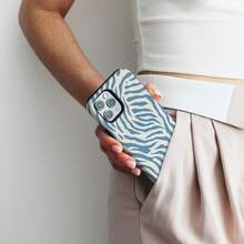 24h Shipping From DE Apple 17 16 15Pro Max PlusBlue Zebra Print Phone Case, Light Blue Soft Aesthetic, Pastel Animal Print Cover For IPhone 17 16 15 14 13 12 11 Air Pro Max Plus SamsungSamsung 23 24 25 26 - 1 Piece Of Picture Color - View 9