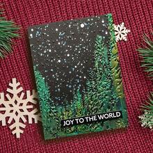 1pc 3D Embossed Folder, DIY Scrapbooking Supplies, Snow Tree Pattern Plastic Embossed Folder, Suitable For Card Making, Scrapbooking And Other Paper Craft Creations - Multicolor - View 6