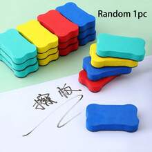 Randomly Selected 3-Piece Set Of Grooved Colorful Erasers - Dust-Free Chalkboard And Whiteboard Erasers With Cartoon Patterns, Suitable For Classroom, Office And Home Use - Learning Supplies For Teachers And Students / Random 6-Piece Set Of Cute Cartoon Dog Paw Chalkboard Erasers, (Red, Green, Blue, Purple, Yellow, Black) 6-Color Combination - Multiple Styles - View 19