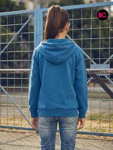 Little Big City Sudadera De Niña con Capucha en Colores Varios, Estilo Casual Deportivo - azul real - Ver 3