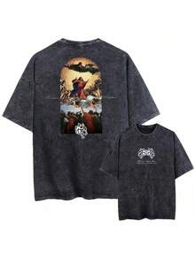 Handmade With Love 2025 Darc Wolves Sport Vintage Washed Tshirts Gym Bodybuilding Unisex Clothing Summer Fitness Camiseta Elegant  Mujer Motif Women Clothes - màu đen - Xem 7