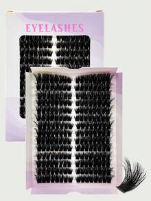 anlinnet 252pcs DD Curl 50/80/100D 8D Fluffy Lashes Lengthening Single Cluster False Eyelashes, High Capacity 8-16mm, Natural & Lightweight, Delicate & Soft, Reusable, Create Cat Eye Makeup, Suitable For Home Or Outdoor Daily Use - View 4