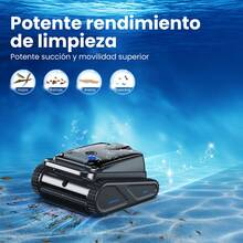 INSE Powerful Wall-Climbing Robotic Pool Cleaner + Premium Filtration | Cordless, Perfect For In-Ground Pools - Black - View 10