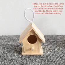 A Hangable Birdhouse, Rainproof, DIY Outdoor Solid Wood Birdhouse, Mini Nest, Suitable For Indoor And Outdoor Gardens, Perfect For Sparrows, Parakeets, Various Birds, And Hummingbirds, Made From Handmade Wood, Drop-Resistant And Durable. - View 9