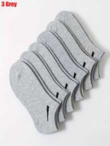 1/5/10/15 Đôi tất ngắn thường ngày Unisex, Đen/Trắng/Xám, Thấm hút ẩm, Tất cổ thấp thoáng khí cho mọi mùa - Nhiều màu - Xem 40