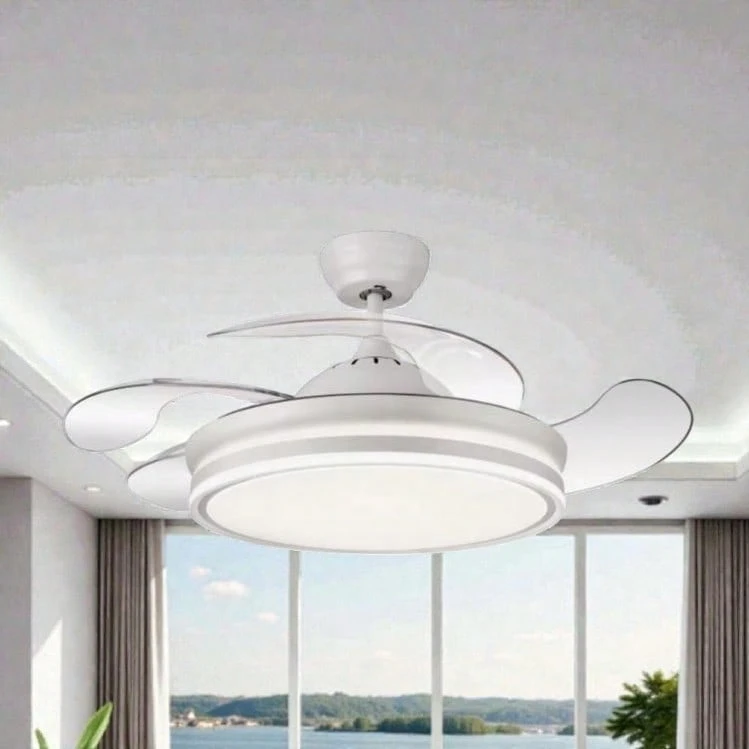 Avant MIMAX LIGHTING VENTILADOR DE TECHO CON LUZ ALTA GAMA CALIMA S. 90 CM / 40 CM aspas plegadas. MEJOR VENTILADOR . SUPER SILENCIOSO, MOTOR DC, ASPAS RETRACTILES, LUZ LED REGULABLES DE 2700K A 6500K (CALIDA, DÍA, FRÍA) INVIERNO/VERANO MANDOS,MEMORIA,TEMPORIZADOR EFICIENCIA ENERGETICA EN C MEJOR CALIDAD GARANTIZADA - Enchufe EU Tipo F(220-240V) - Ver 1