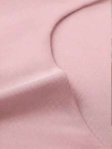 Blusa de manga corta y cuello redondo casual y elegante, adecuada para uso diario, ir al trabajo y salir, primavera/verano - Rosa - Ver 8